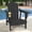 Black, variant on Tappio HDPE Adirondack Chair, Patio Seat All Weather Outdoor Patio Chair with Cup Holder for Lawn Yard Fire Pit, Black