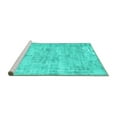 thumbnail image 2 of Ahgly Company Machine Washable Indoor Rectangle Persian Turquoise Blue Traditional Area Rugs, 7' x 9', 2 of 4