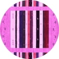thumbnail image 1 of Ahgly Company Indoor Round Abstract Pink Contemporary Area Rugs, 7' Round, 1 of 4