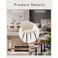 thumbnail image 4 of QinaQin Set de 2 sillas de comedor modernas tapizadas sin brazos, con respaldo ergonómico y patas de acero, ideales para sala, comedor o restaurante, 4 of 7