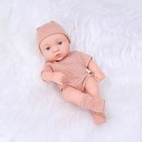 Qonioi Realistic Newborn Baby Doll, 7.48 Inch Vinyl Doll with Clothing Set, Soft Reborn Figure, Lifelike Infant Model