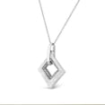 thumbnail image 3 of .925 Sterling Silver Pave-Set Diamond Accent Kite Shape 18" Pendant Necklace (I-J Color, I1-I2 Clarity), 3 of 7