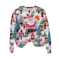 thumbnail image 2 of DPTALR Femmes Noël Casual Imprimé Col Rond Manches Longues Chemisier Sweat-Shirt Tops, 2 of 4
