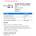thumbnail image 2 of Rear Brake Pad Sensor - Compatible with 2006 - 2012 Land Rover Range Rover 2007 2008 2009 2010 2011, 2 of 2