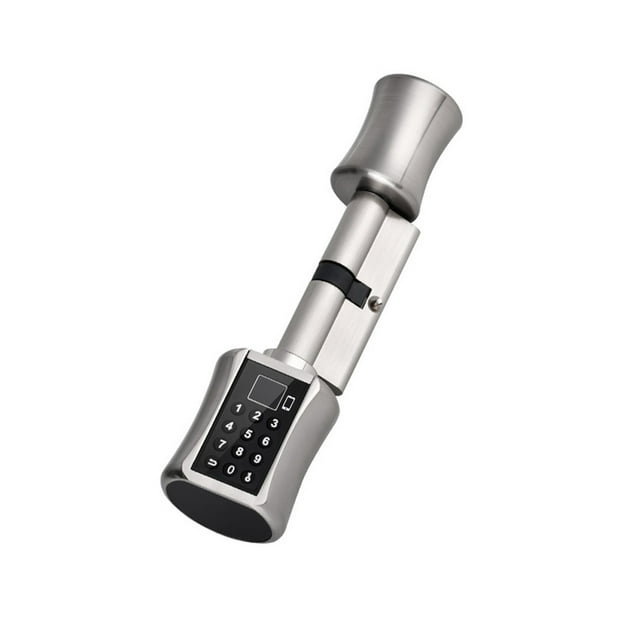 Fingerprint Smart Cylinder Lock Password Electronic Door with Digital Keypad Home Intelligent Lock