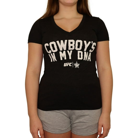 UFC Womens Cowboy's In My DNA Graphic T-Shirt, Black, Medium