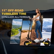 EOEOTWO Electric Scooter for Adults, GT06 1200W Motor Fast E-Scooter, Up to 30 MPH & 40 Miles Long Range, 11 Off-Road Tires Foldable Commuter Scooter with Dual Disc Brakes & Suspension, UL 2272
