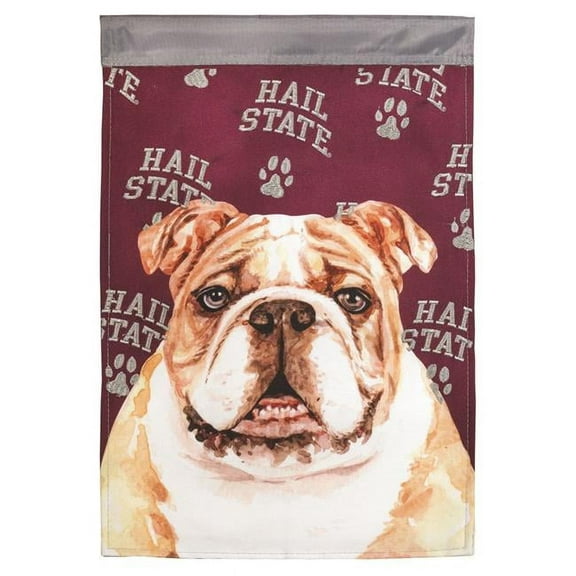 Magnolia Gardens M011258 13 x 18 in. Bulldog Hail State Applique Garden Flag