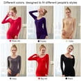 thumbnail image 2 of Qarigey Ropa interior térmica para mujer, camiseta femenina respetuosa con la piel, ropa cálida transpirable gruesa, ropa ligera de manga conjuntos de ropa Color de piel, 2 of 6
