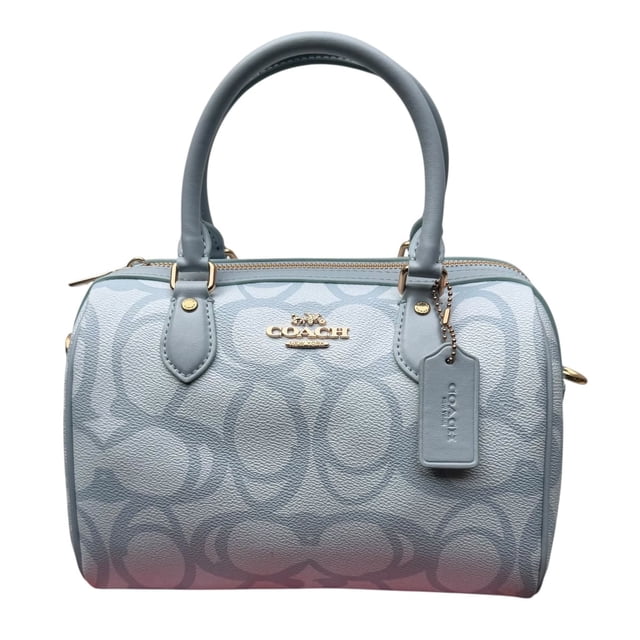 Bolsa Satchel Coach Rowan Azul Pastel