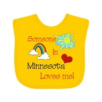 Inktastic Someone in Minnesota Loves Me Boys or Girls Baby Bib