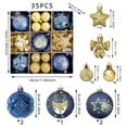 thumbnail image 3 of Fmbmuo Christmas Decorative Ball Pendant 35Pcs Colorful Plastic Ornaments for Tree Wedding Scene Decor Christmas Decor,Multicolor, 3 of 5