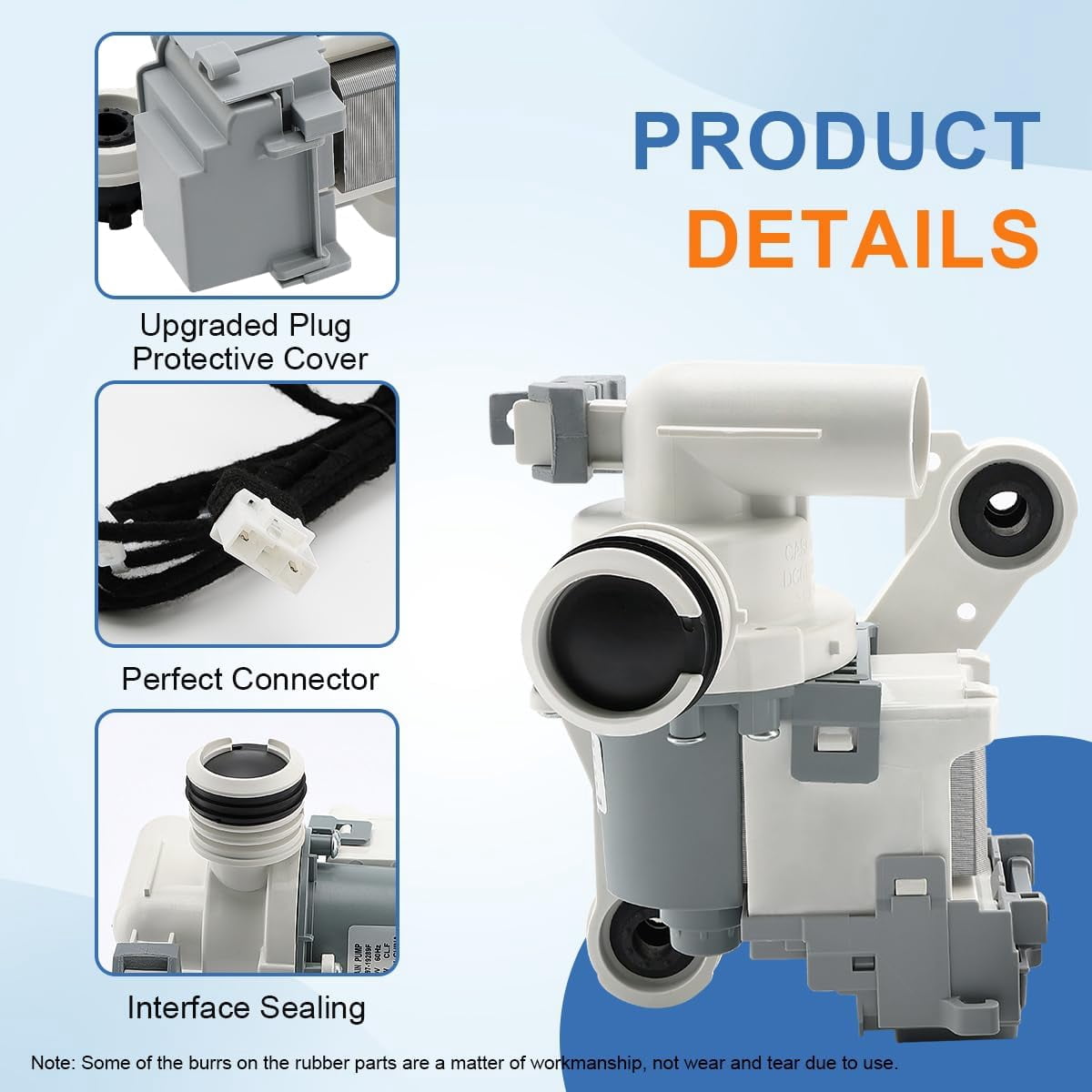 Washer Drain Pump Assembly, Replacement Part for Samsung Top Load Washing Machine, Compatible with WA45H, WA48H, WA50K, WA52J, WA40J | Replaces DC97-19289F