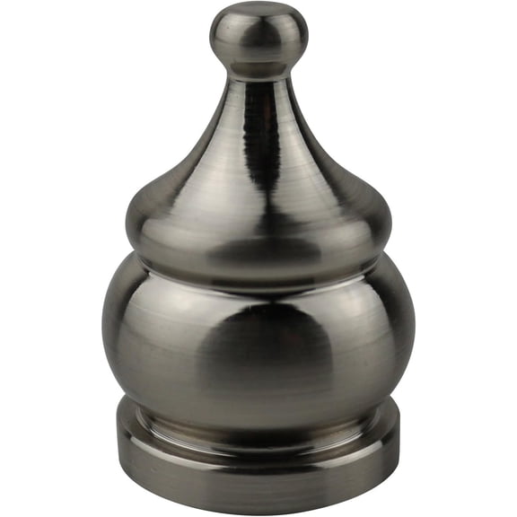 Urbanest Howard Lamp Finial – 1 1/2 Inch Tall, Brushed Nickel– Decorative Lamp Shade Finial for Table & Floor Lamps- 1 Piece