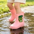 thumbnail image 2 of SUYIDA Frog Print Rain Boots for Kids Boys Girls Soft Sole Rubber Easy Pull On Boots for Preschool Elementary Outdoor Rain Boots, 2 of 5
