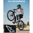 thumbnail image 3 of Qlife Electric Bike for Adults - 21-Speed Mountain Lightweight Ebike with Peak 750W 20MPH Brushless Motor, 26X2.1 Full Suspension Tire Step Over E-MTB (White), 3 of 4