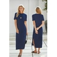 thumbnail image 6 of Arach&Cloz Women's Wool Blend Lightweight Summer Casual T Shirts Maxi Dress 2025, 6 of 7
