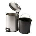 thumbnail image 3 of Better Homes & Gardens Satin Nickel SS 1.3 Gallon Metal Bathroom Waste Basket, 3 of 6