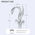 thumbnail image 2 of Zovajonia Waterfall Chrome Swan Bathroom Sink Faucet Single Hole/ Handle Vanity Mixer Tap 360° Rotation, 2 of 12