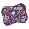 thumbnail image 1 of Ambesonne Love Place Mats Set of 4, Sixties Inspired Love, Standard Size, Multicolor, 1 of 6
