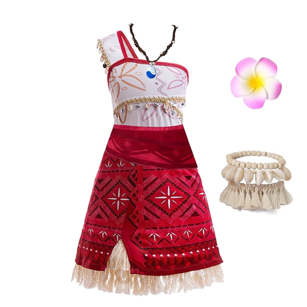 Disfraz Moana Ocean Princess de Hewtwerck para niñas de 6 a 7 años
