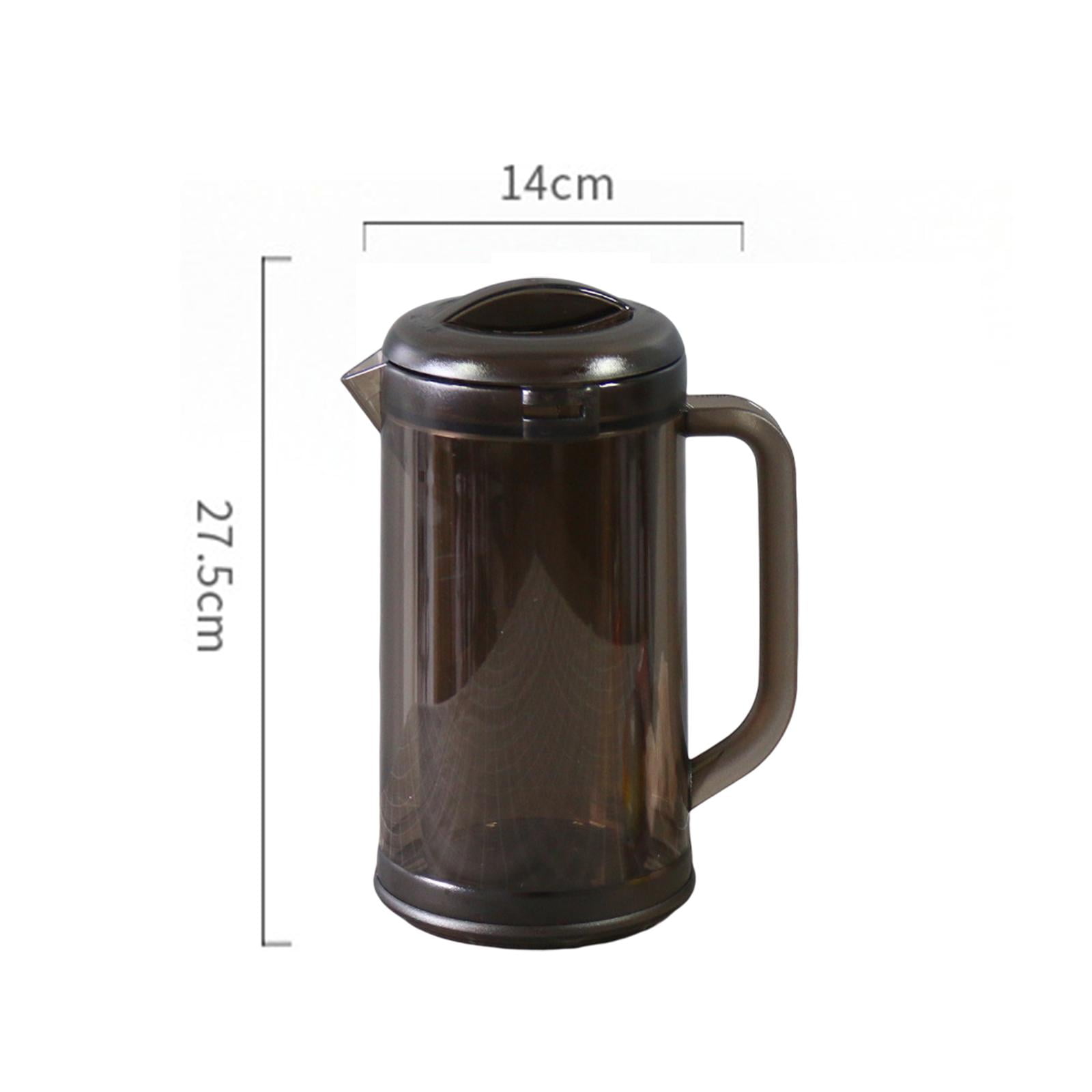 Fiocias Water Jug Fridge Jug Pitcher with Handle Shatterproof Drink Dispenser Teapot for Dark Brown