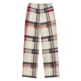 thumbnail image 2 of FORMRS Kids Pajama Pants with Pockets Size 9-10Y Boys Lounge Sleep Bottoms, Red Tartan, 2 of 8