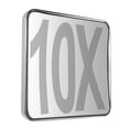 thumbnail image 2 of Acrylic Trapezoidal Glass Make up Vanity Mirror with Mini Square 10X Magnification Magnetic Mirror Clear Finish -9" x 5"x 13"H, 2 of 2