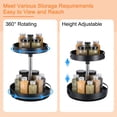 thumbnail image 3 of Organizador Lazy Susan 2 Nivel Unique Bargains Metal Acero Giratorio Negro, 3 of 6