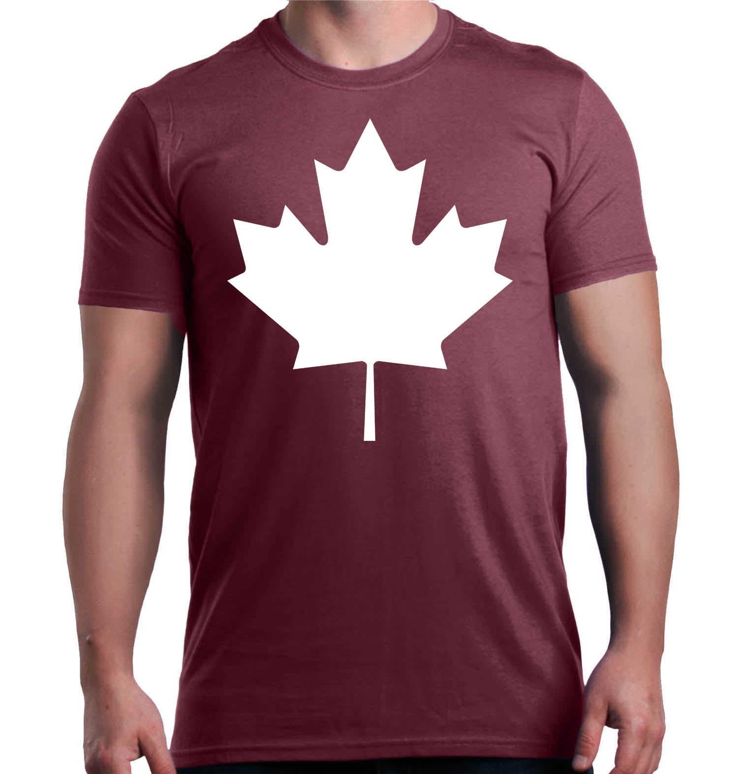 Shop4Ever Shop4Ever Men's Canada White Leaf Proud Canadian Flag