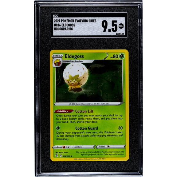 2021 Pokémon Sword & Shield Evolving Skies Eldegoss #016/203 Holo SGC 9.5