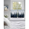 thumbnail image 4 of Half Window Curtain 36 Inches Long, Forest Window Treatment Curtain Drapes, Dark Blue Fall Bird Vintage Farmhouse Tree Small Tier Curtains for Bathroom Over Sink, 27.5"x36", 2 Panels, 4 of 7