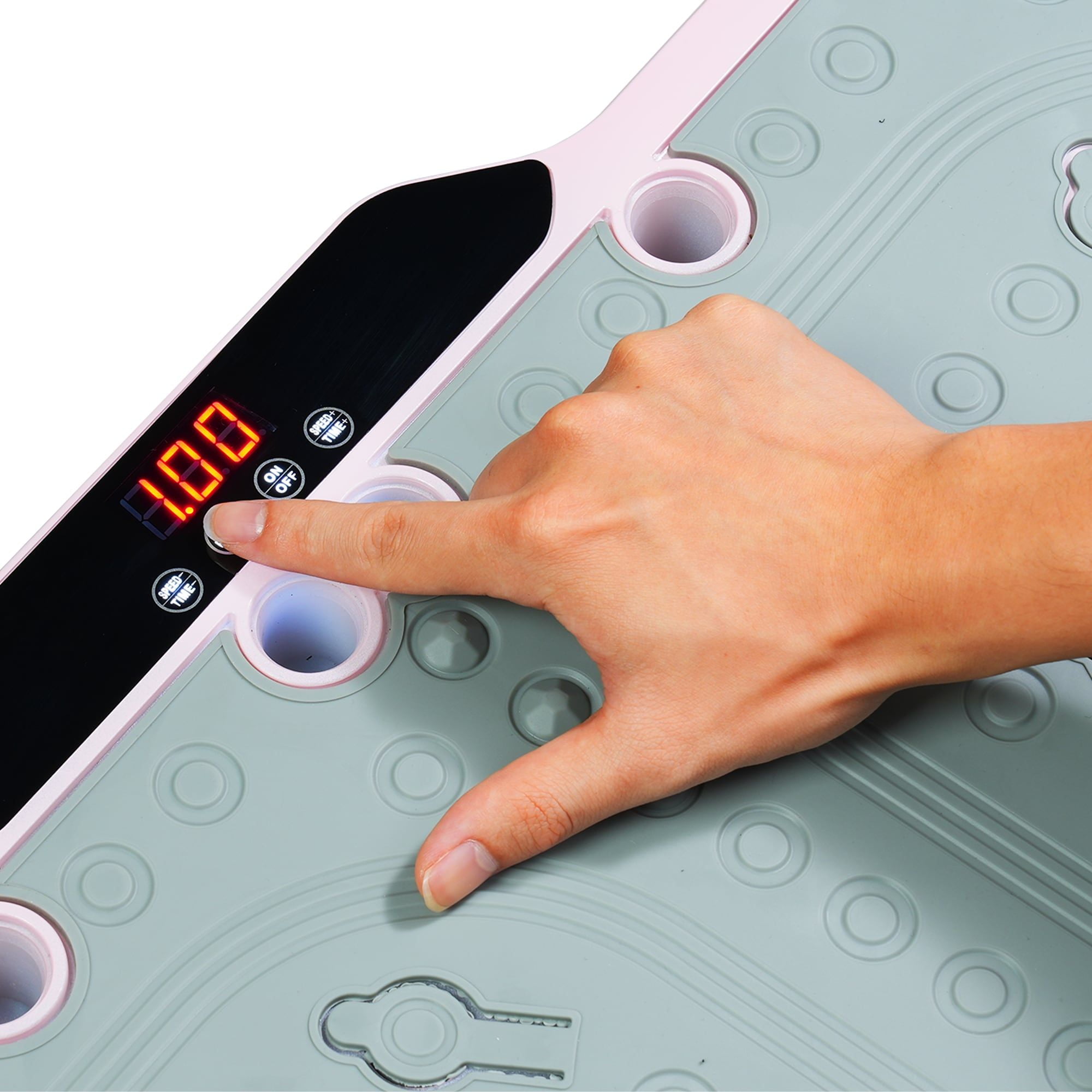 Unbranded Vibration Plate Exercise Machine with Handle and Remote, 120 Speed Levels, Whole Body Workout Platform, 22.4 x 13.8 in