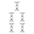 thumbnail image 1 of maskred Stylish Glass Candlestick Transparent Candle Holder for Table Centerpiece Height 14 cm 5Set, 1 of 6