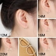 thumbnail image 5 of Minimalist Thin Endless Hoop Earrings Sterling Silver 925 Simple Small Cartilage Huggie Hoops Tragus Earring Ear Piercing Nose Rings Studs 14mm 16mm 18mm 20mm Fashion Jewelry for Women Men BFF, 5 of 5