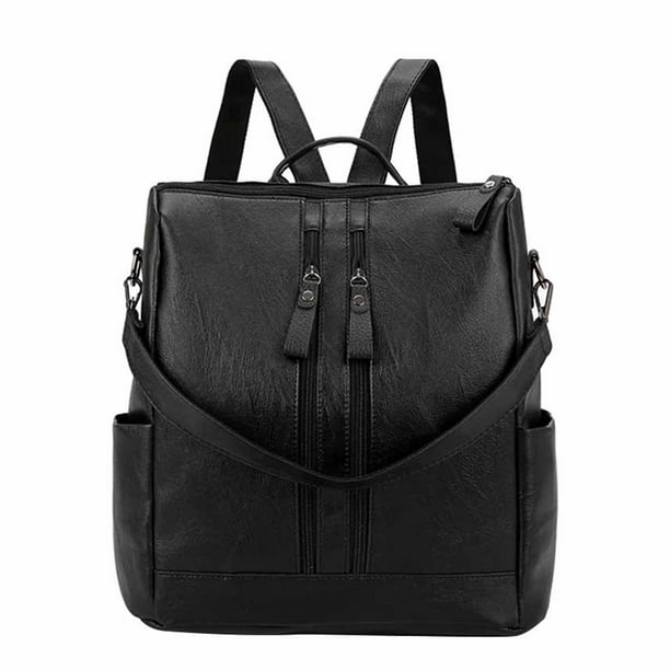 Genuine Leather Backpack Purse for Women Large Casual Shoulder Bags