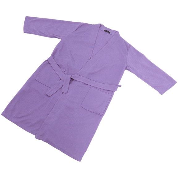 GAXIRE Unisex Bathrobe XL Waffle Weave Polyester Lightweight Soft Comfortable Home Spa Robe