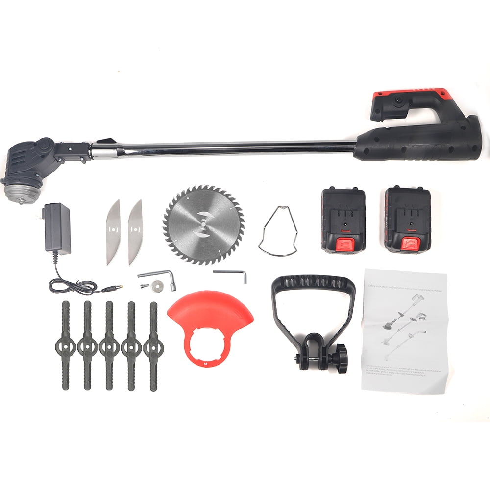 Paddsun Electric Weed Eater Lawn Edger Cordless Grass String Trimmer Cutter 24V &Battery