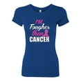 thumbnail image 2 of I'm Tougher Than Cancer Womens Slim Fit Junior Tee, Royal, 2XL, 2 of 3