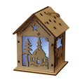 thumbnail image 2 of Christmas Luminous Cabin Window Display Christmas Tree Door Wooden Decoration, 2 of 2