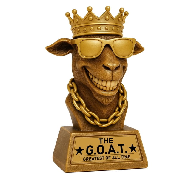 Trofeo Bambluby G.O.A.T. de resina de 18 cm