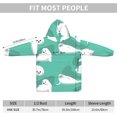 thumbnail image 3 of Cute Seal,Women's Oversized Wearable Blanket Hoodie, Blanket Sweatshirt,Flannel Pullover Blanket, 3 of 9