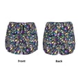 thumbnail image 5 of Lsque Purple-Gold Triangles Printed Women's Running Shorts with Liner Pockets,Elastic Quick Dry Workout Athletic Gym Yoga Shorts,Womens High Waist Shorts-X-Large, 5 of 9