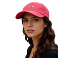 thumbnail image 3 of QASIEATN Women's Everyday Wear Accessories Flower Embroidered Baseball Cap for Women Fashion Daisy Printed Dad Hat Warm Friends' Gifts, 3 of 4