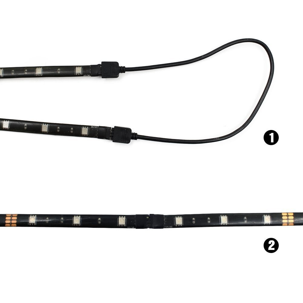 TORCHSTAR LED Strip Lights for 32 Inch-60 Inch HDTV, RGB LED TV Backlight Kit with Remote, ETL Listed, 16 Colors Changing Multi-color 5050 LEDs Bias Lighting, UL Adapter, Home Theater, Gaming Computer