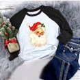 thumbnail image 3 of Camisas Navideñas Para Mujer, Camisetas de Manga Larga, Regalo de Temporada Navideña, Blusa Con Costuras A Juego Para Mujer Odeerbi  ODB205507, 3 of 7