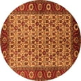 thumbnail image 1 of Ahgly Company Indoor Round Oriental Orange Industrial Area Rugs, 4' Round, 1 of 4