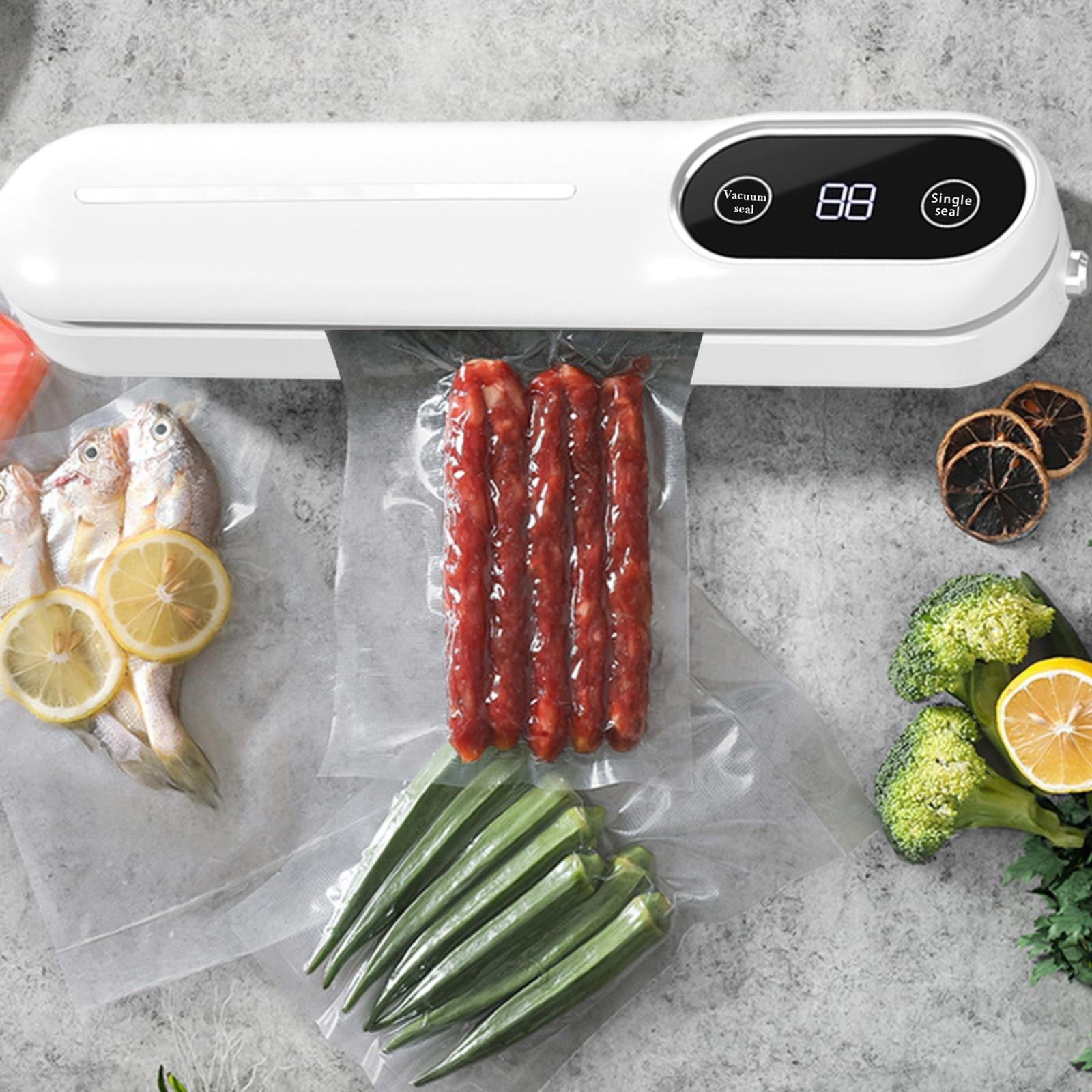 90W Vacuum Sealer Machine, Compact Powerful Suction, Dry & Wet Modes, Automatic Food Sealer for Kitchen Storage, Jars, Meat, Vegetables