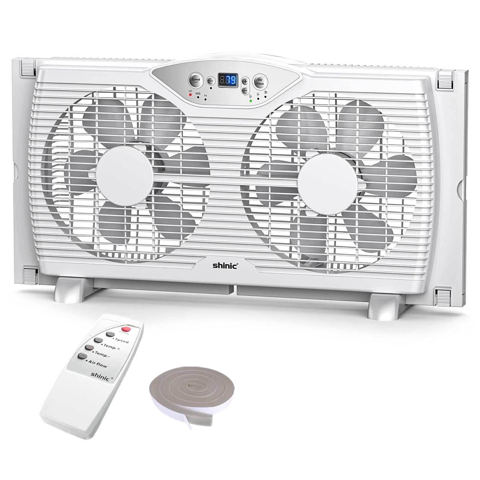 Sharper Image PROFILE Window Fan with Speeds, Reversible Exhaust