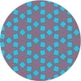 thumbnail image 1 of Ahgly Company Machine Washable Indoor Round Transitional Bright Turquoise Blue Area Rugs, 5' Round, 1 of 7